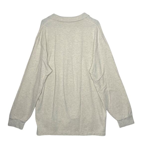Polo by Ralph Lauren Cotton Pullover XXL Cream Long Sleeve Shirt Preppy Logo - Picture 2 of 7